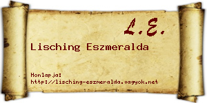 Lisching Eszmeralda névjegykártya